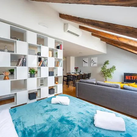 Appartement Duplex With Ac In Center Praag